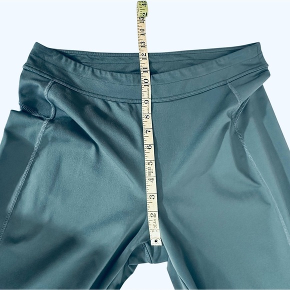 ATHLETA WIDE LEG STASH POCKET GREEN YOGA PANTS SIZE XL - Picture 7 of 11